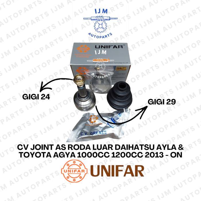 Cv Joint As Roda Luar Daihatsu Ayla & Toyota Agya 1000Cc 1200Cc 2013 - On Unifar