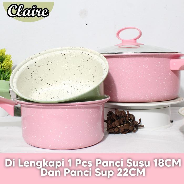 Panci Set 3 Pcs / Fry pan / Sauce pan / Milk pot