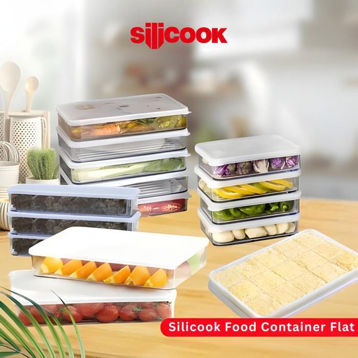Silicook Food Container Flat - Food Container Organizer Kotak Makanan Penyimpanan Kulkas Fridge