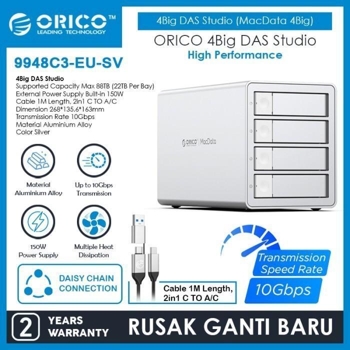 ORICO 4Big MacData DAS Studio 4 Bay HDD Enclosure SSD Enclosure DaisyChain Enclosure USB-C 3.1 Gen2
