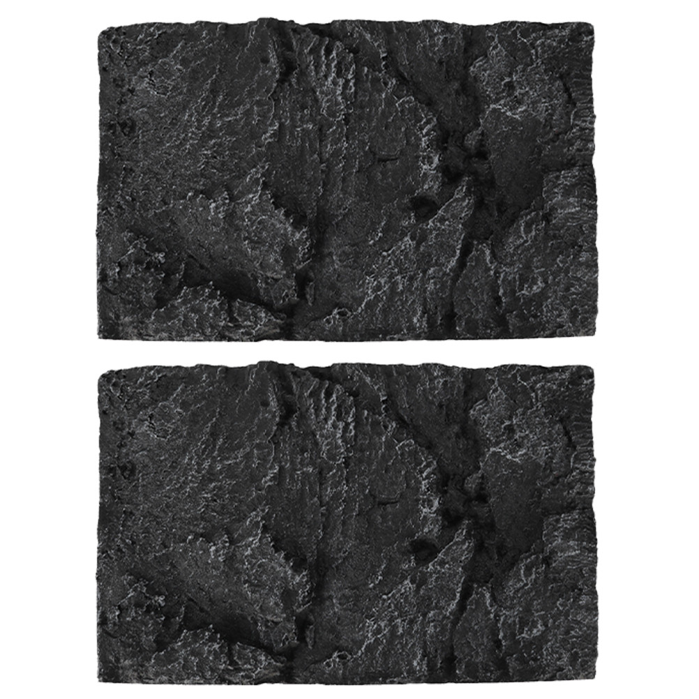 2 Pcs Reptile Box Backdrop Terrarium Background Cling Custom Animal Fish Tank 3d Aquarium Pu Boards