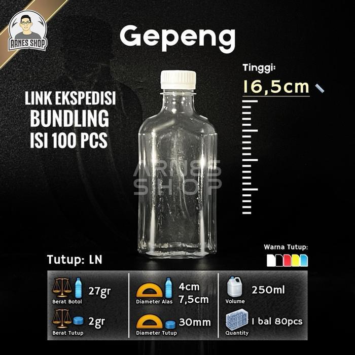 Botol Plastik Gepeng 250 Ml Pet