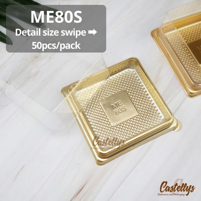 ME80S Tray mika tutup 125gr Gold buat mooncake, puding
