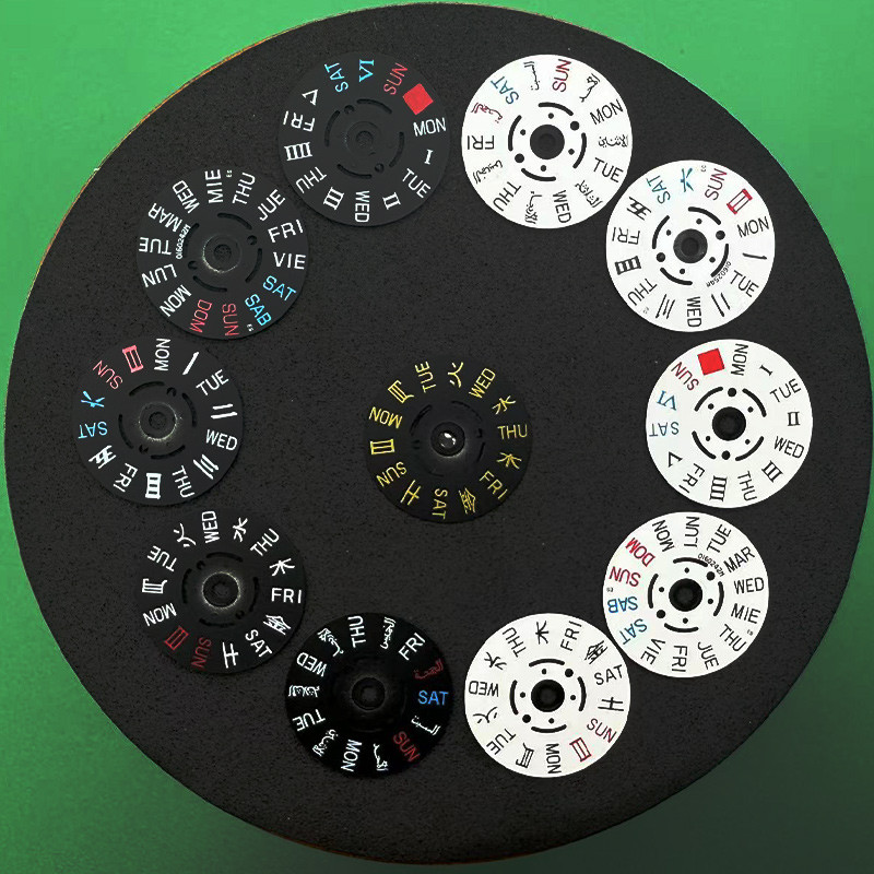 Mod NH36 NH35 Movement Wheel Dial Kanji Date Week Wheel Mechanical Movement NH35a NH36a Crown At 3.0