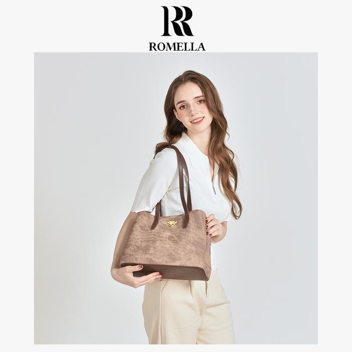 Romella Tote Bag Wanita Tampilan Premium Untuk Sehari-Hari & Pekerjaan R099 Produk Unggulan