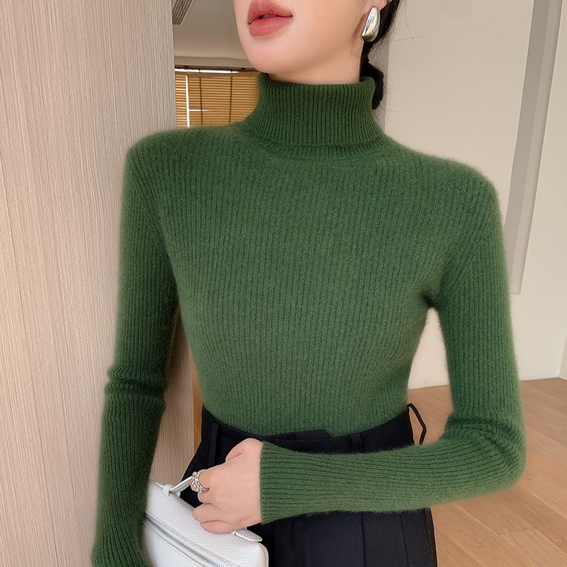 2024 Autumn/Winter Cashmere Sweater Women Pullover Turtleneck Knitted Cashmere Sweater