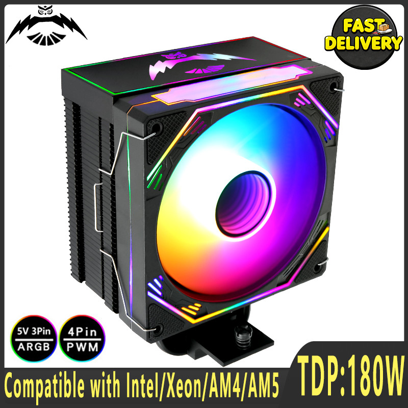 4 Heat Pipe Cooler Cpu Cooling System X79 X99 Esports Games AM4 AM5 Computer Parts 120mm Fan RGB