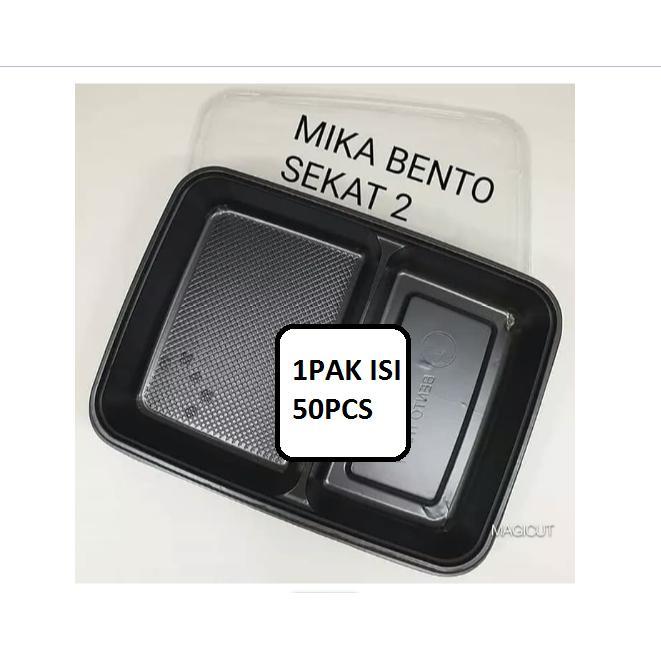 MIKA BENTO / KOTAK BENTO / TRAY BENTO / BOX BENTO SEKAT 2+TUTUP GROSIR