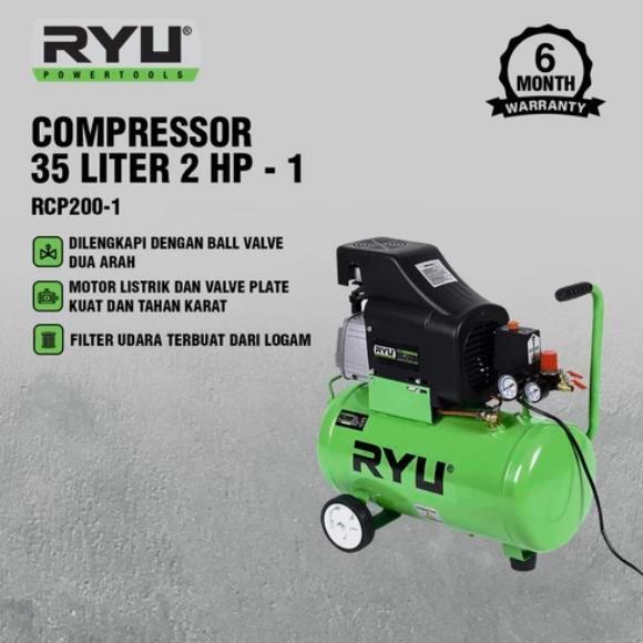 RYU COMPRESSOR 35 LITER 2 HP - 1 / MOTOR PENGGERAK / KOMPRESOR LISTRIK