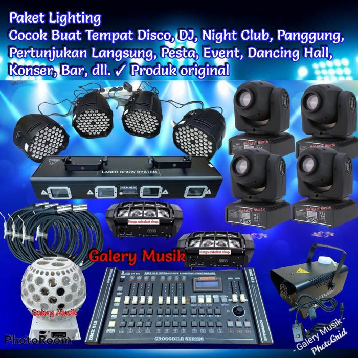 Paket lampu Lighting Buat Tempat Disco, DJ, Night Club, Panggung, dll