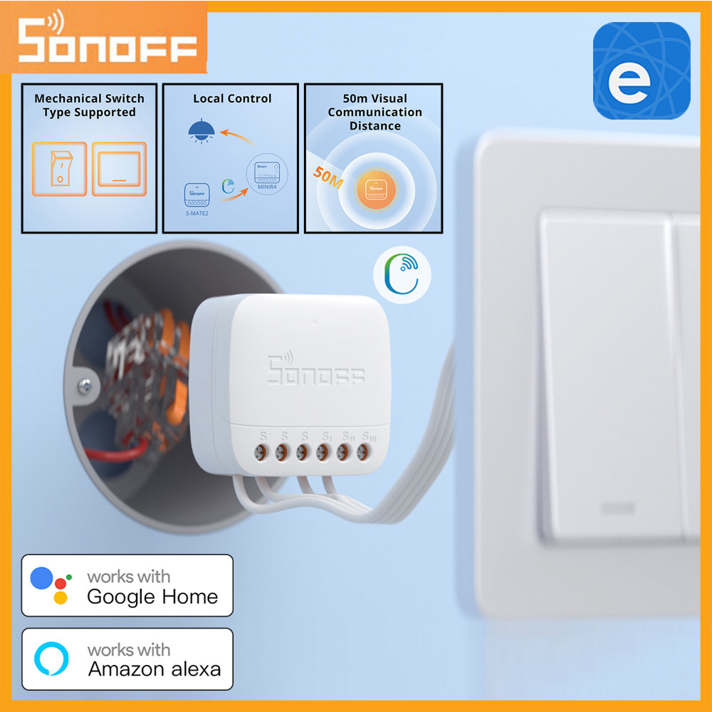 SONOFF Extreme Switch Mate S-MATE2 eWeLink-Remote Control via Smart Switch for Smart Home Work with 