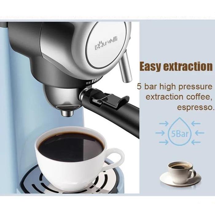 NA - MESIN KOPI BEAR COFFEE MACHINE WITH FOAM MAKER ALAT PEMBUAT KOPI