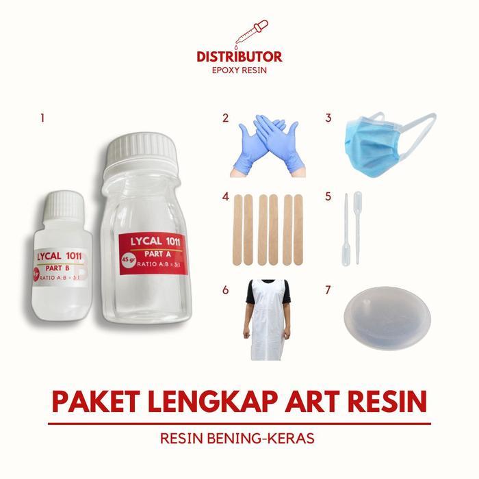 Stok Baru Paket Lengkap Art Resin Lycal 1011 60gr - Bening Keras 60gr