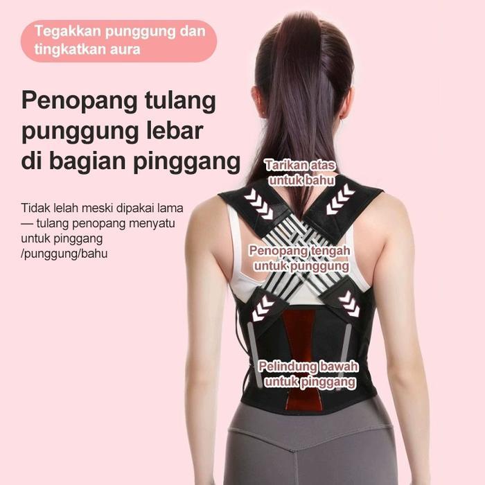 SABUK KOREKSI POSTUR TUBUH BENBO - Alat Perbaikan Punggung Bungkuk & Penegak Bahu, Desain