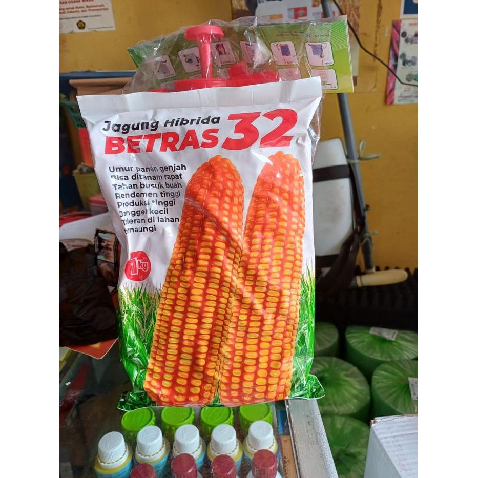 Serasiinspace Benih Bibit Jagung Hibrida Betras 32 Merek Bintang Asia (1Kg )100% Original