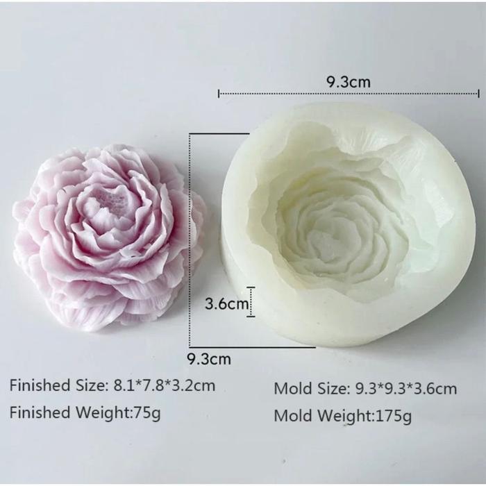 CETAKAN SILICONE MAWAR ESTETIK / CETAKAN SILIKON BUNGA ROSE / CETAKAN PUDING BUNGA