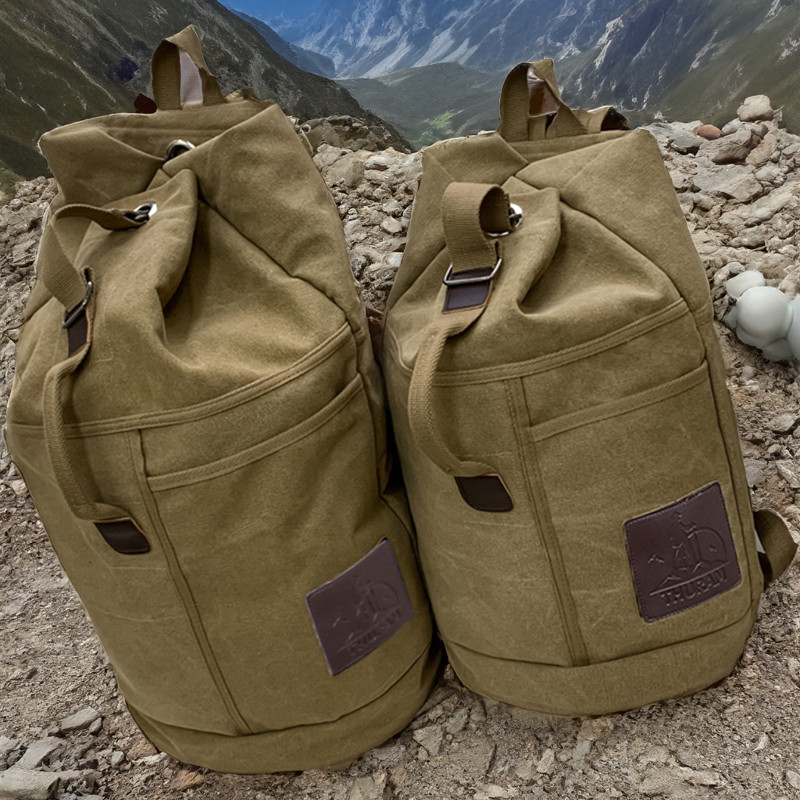30L/60L Outdoor Sports Bag Rucksack Canvas Backpacks School Bag Hiking Travel Backpacks Bucket Bag