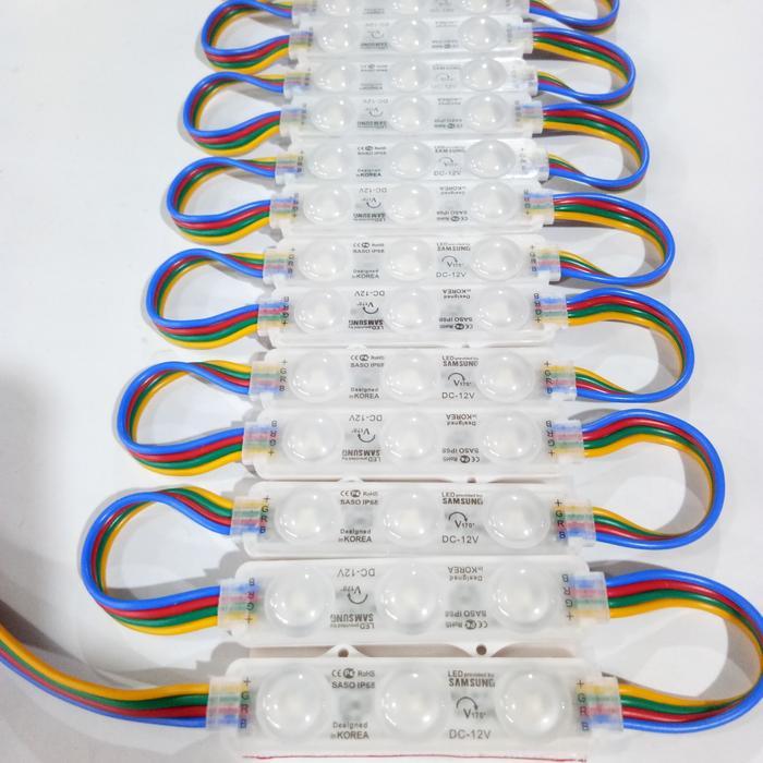 Hannochs Olight - Lampu Led Modul 3 Mata Rgb Samsung 20Pcs