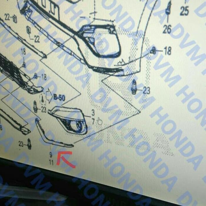 List Bumper Depan Kiri Original Jazz Rs 2018 - 2021 Gk