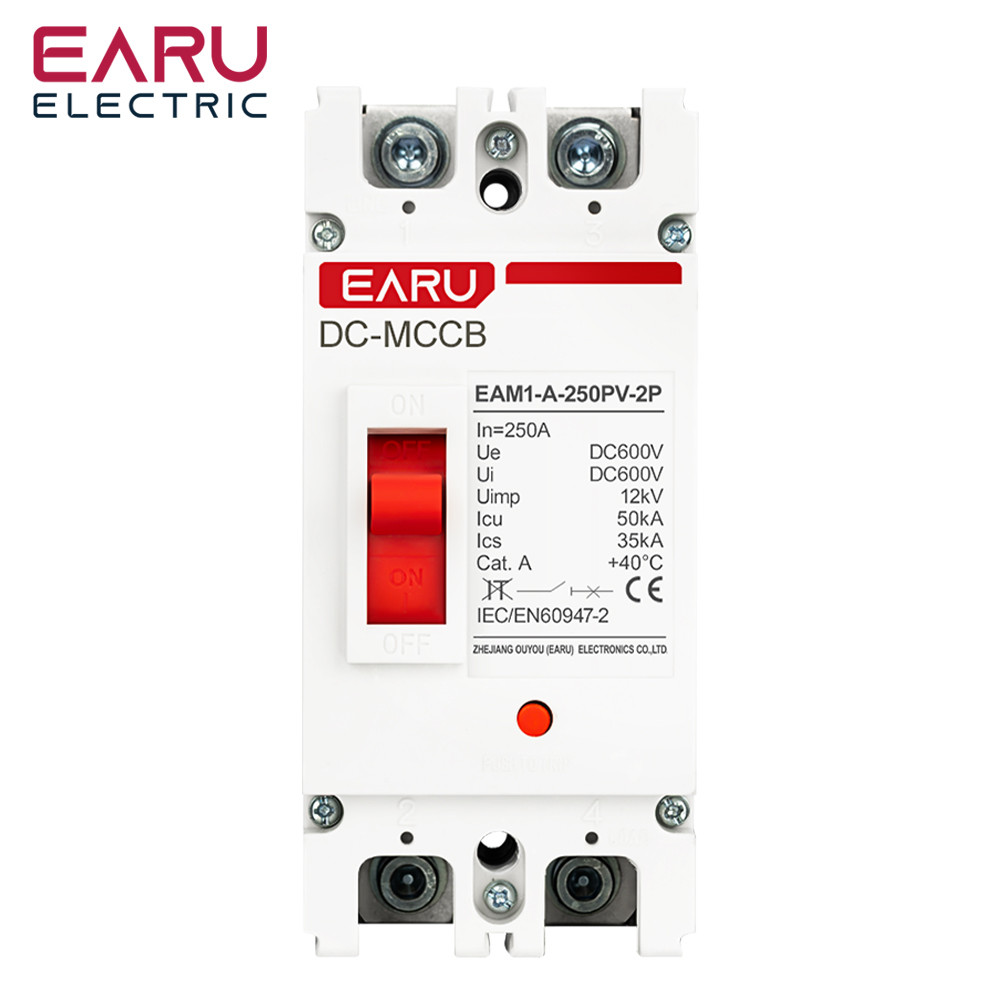PROMO   2P DC Solar Molded Case Circuit Breaker MCCB Overload Protection Switch Protector for Solar 