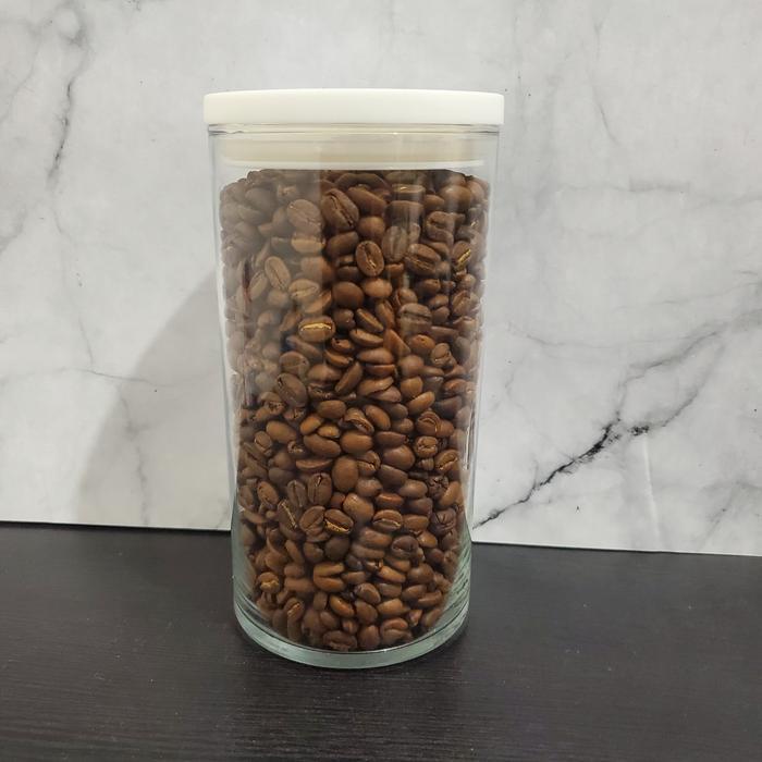 Toples Kopi Kaca Kedap Udara Besar 1 Liter. Container Kopi Besar
