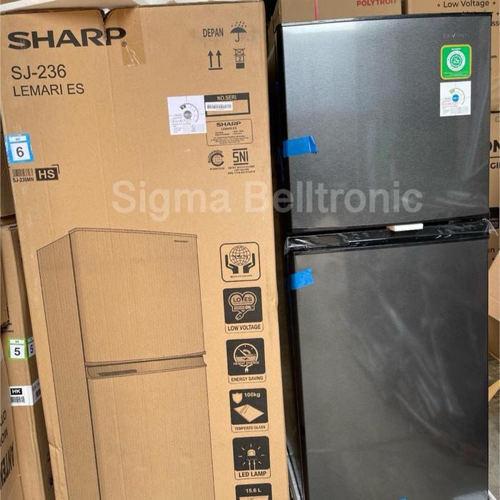 Kulkas SHARP 2 pintu SJ-236 MNHS Lemari Es bebas bunga es