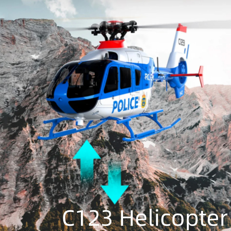 (Big discount)Double Brushless Direct C123 6CH RC Helicopter Drive Single Paddle Aileron Free 3D