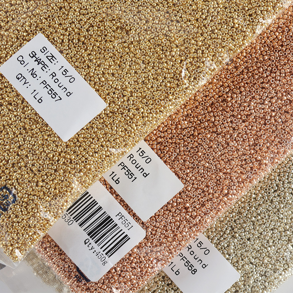 Imported from Japan 15/0 metallic TOHO beads 450g packaging jewelry accessories DIY enthusiasts'