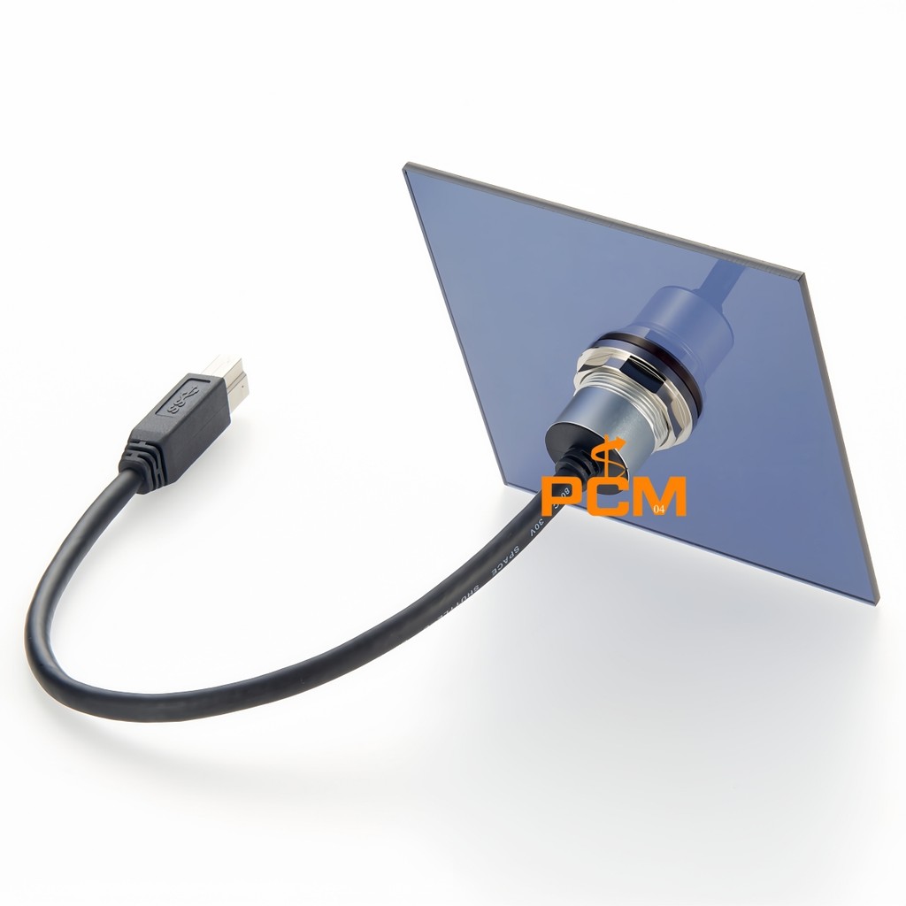 USB3.0 USB-B female to male cable Aluminum Round panel mount,USB-B Field Installable Panel Housing