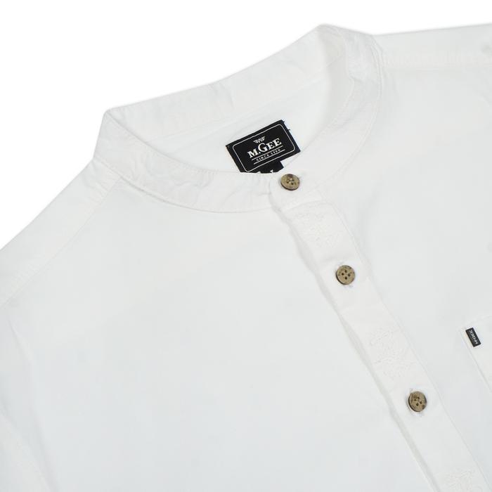 M.GEE KEMEJA KOKO PUTIH MGEE BAJU KOKO TERBARU AUTUS C055