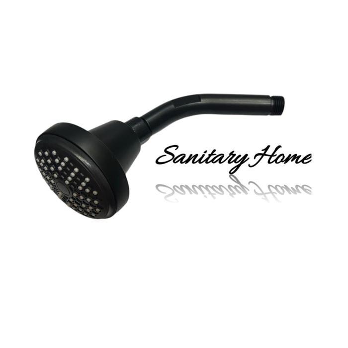 Head wall shower Black plastik murah/Kepala shower tembok dinding