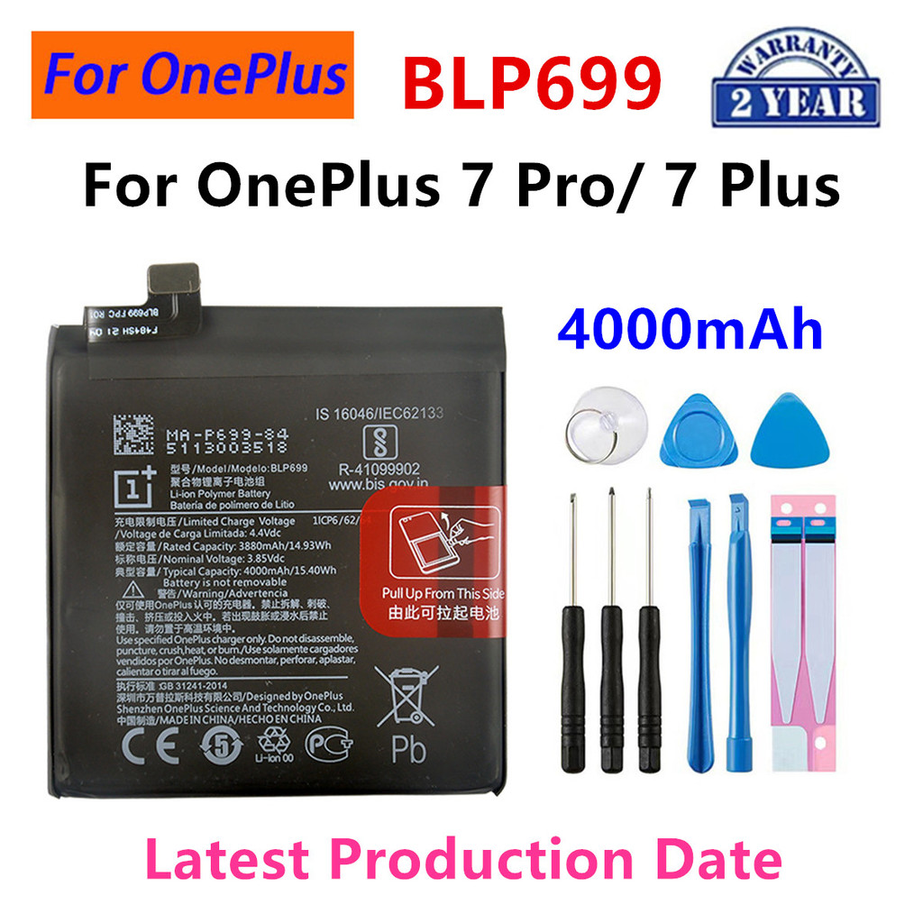 100% Orginal Blp699 4000Mah Replacement Battery For Oneplus 7 Pro Oneplus 7 Plus Genuine Latest