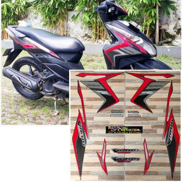 STRIPING ORIGINAL HONDA VARIO TECHNO 110 HITAM TAHUN 2011