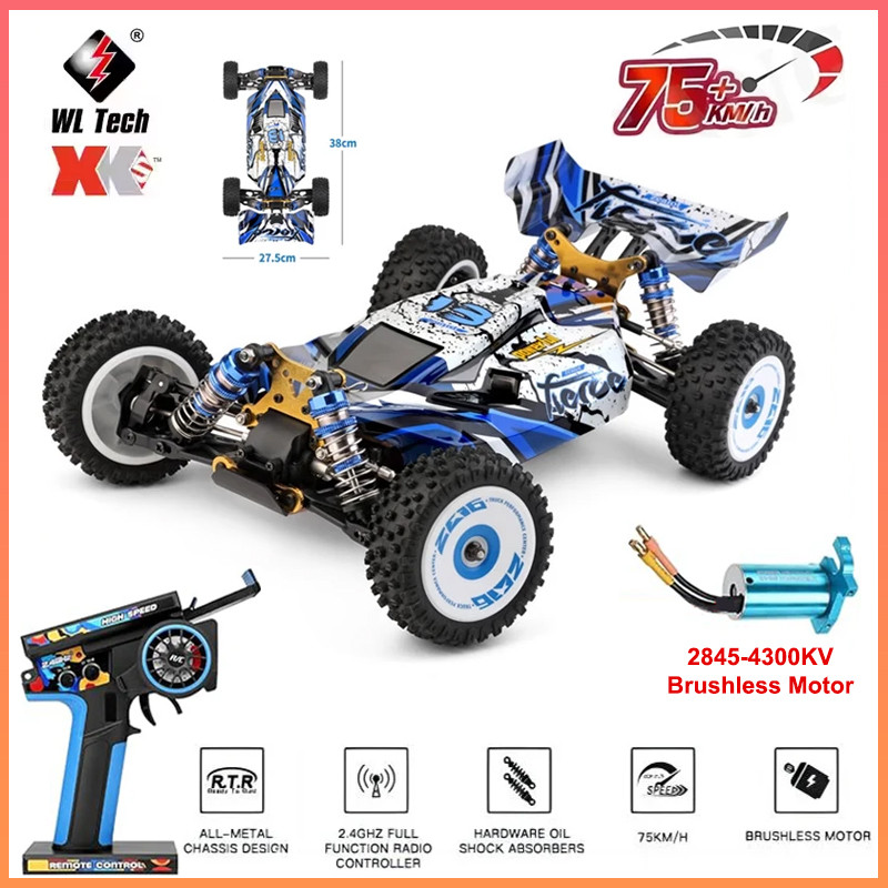 124017 Wltoys -V8 1/12 2.4G Racing Rc Cars 4 Brushless Motor 75Km/H High Speed Remote Control