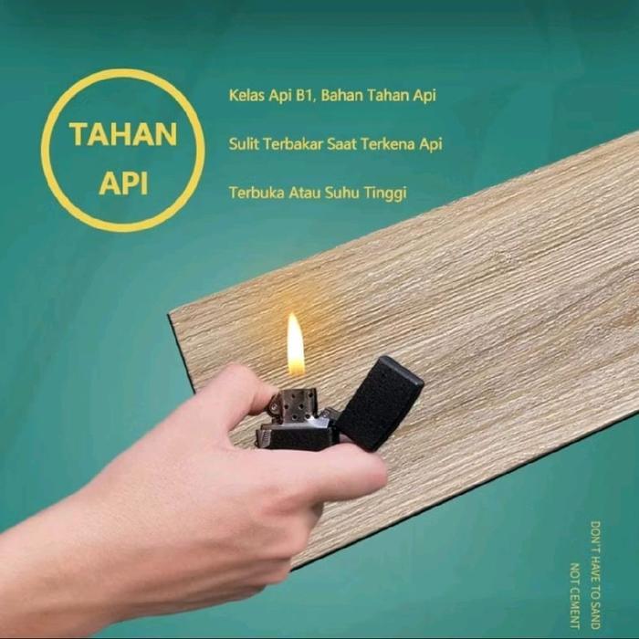 Paket 36 pcs - Stiker Lantai Vinyl Kayu Parquet Premium Sticker Lantai Vinyl Dekorasi Lantai