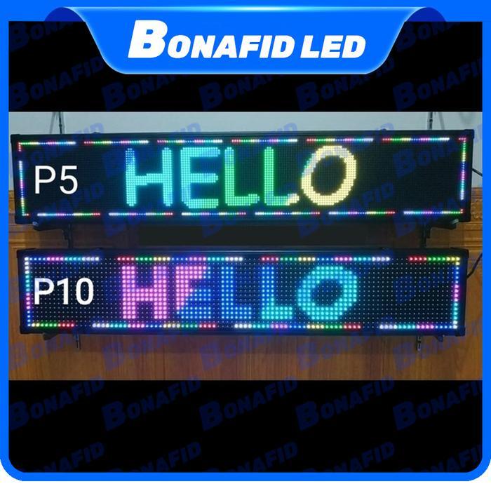 FULL COLOR SMD INDOOR RUNNING TEXT 100X20CM TUJUH WARNA LED DISPLAY