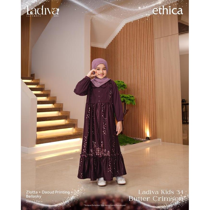 Ethica Sarimbit Keluarga Series Ladiva Butter Crimson - Sarimbit Modern Dan Elegan 2026