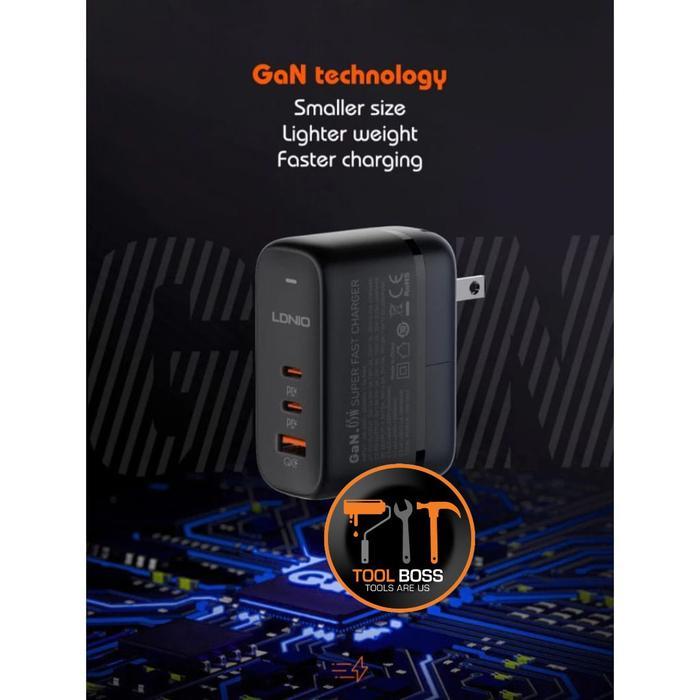 Ldnio Travel Charger 65W Gan 3 Usb Fast Charging Populer