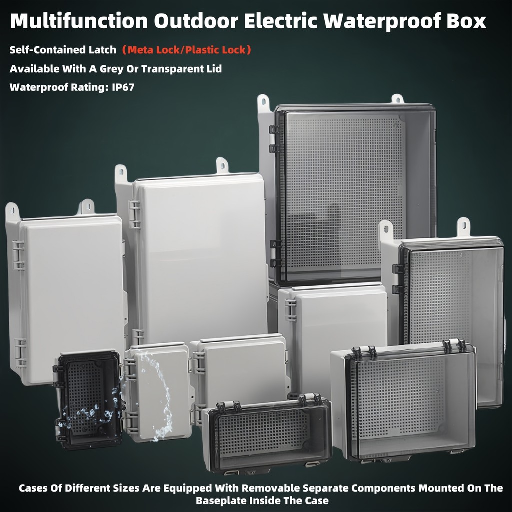 Weatherproof Outdoor Electrical Box Junction Box IP67 ABS Plastic Enclosure Project Box with