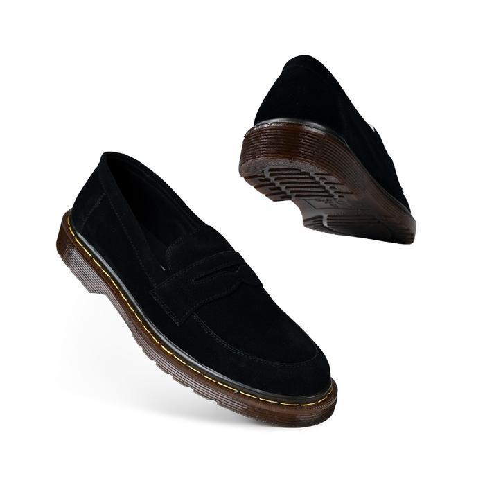 ORIGINAL Rionz Xabi Black - Sepatu Pria Loafer Hitam Formal Pantofel Casual Kantor Kuliah Pesta