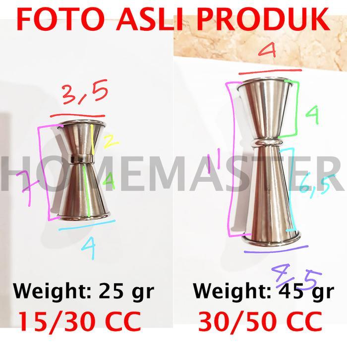 Jigger/Gelas Ukur/Alat Takar/Measuring Stainless 15/30/50 CC/Ml JIGGER