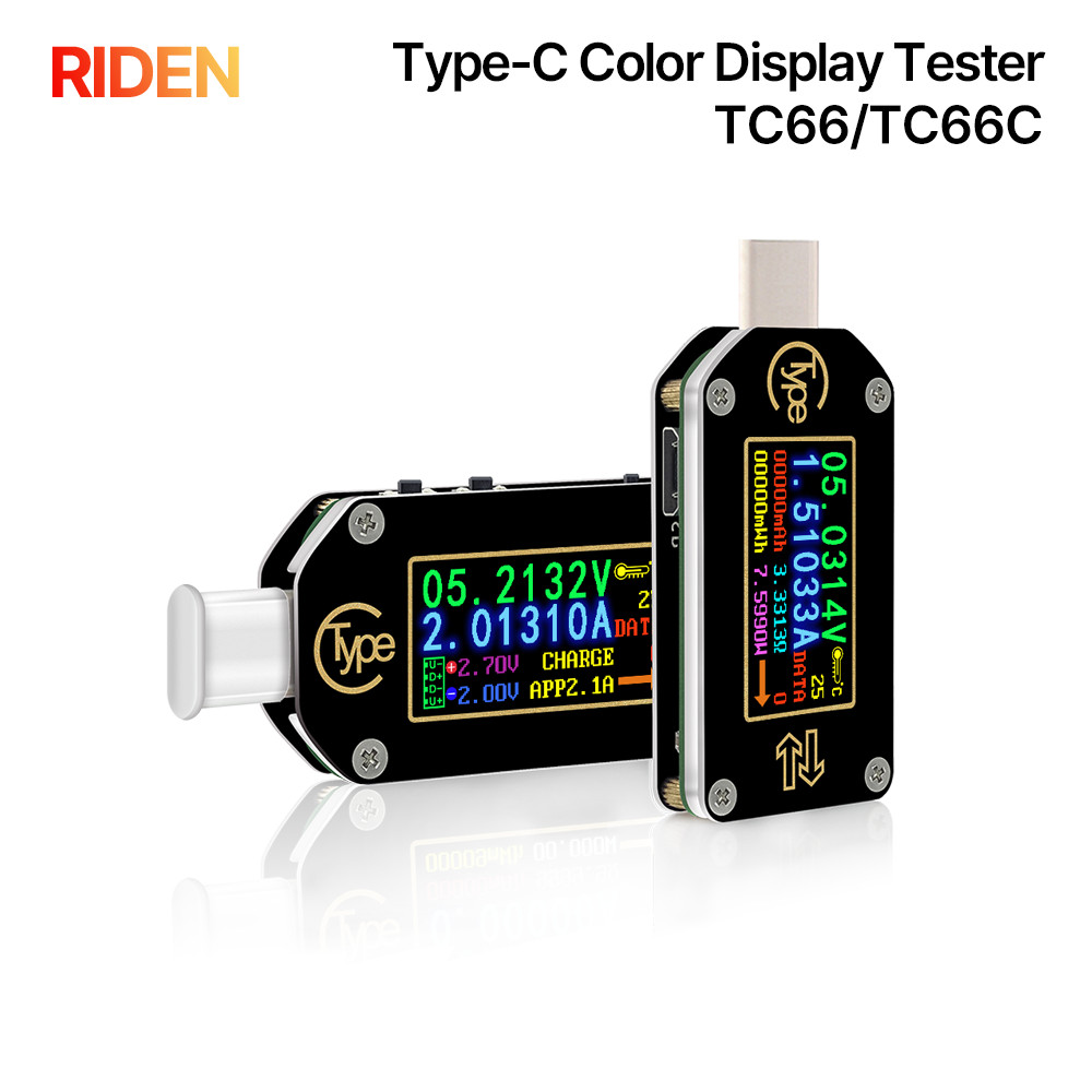 RIDEN TC66/TC66C Type-C PD trigger USB-C Voltmeter ammeter voltage 2 way current meter multimeter PD