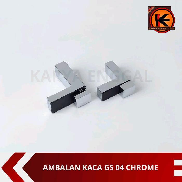 Siku Ambalan Jepit Kaca / Tundan Kaca Tanpa Lubang Bor /Ambalan Rak Siku/ Siku Jepit Kaca/ Ambalan