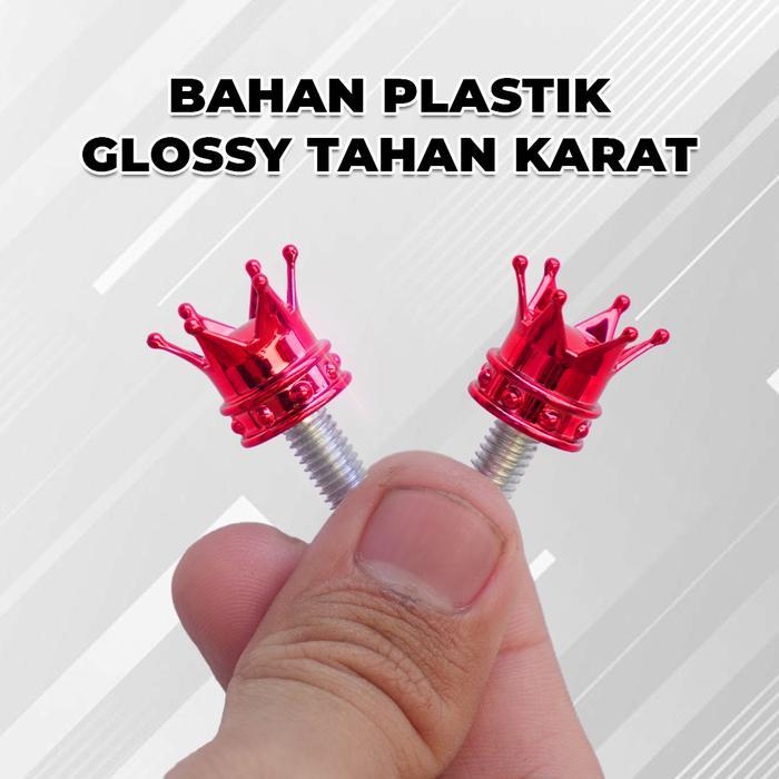 Baut Variasi Bahan Plastik Dekorasi Baut Plat Motor Desain Glossy Ukuran 6MM Berkualitas