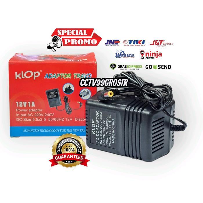 Klop Adaptor Travo 12V 1A Adaptor Cctv