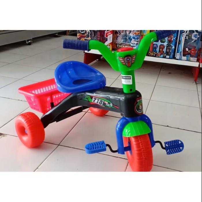 Sepeda Anak Roda Tiga Bahan Plastik Kuat Sni Mainan Anak Perempuan & Laki Aman Terpercaya