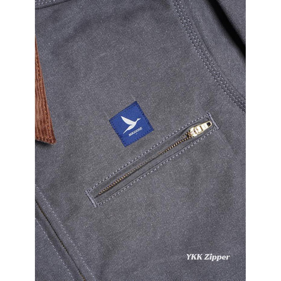 Augoose Active Jacket Ash Gray Ii - 15 Oz Duck Canvas
