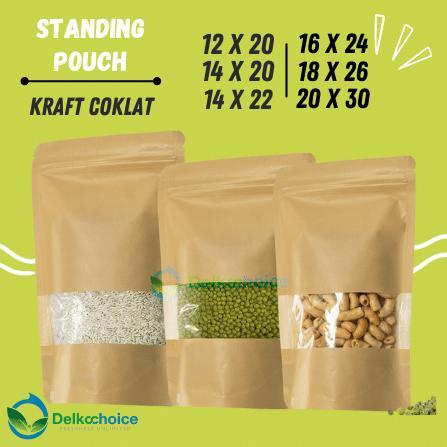 STANDING POUCH KRAFT PAPER WINDOW DELKOCHOICE