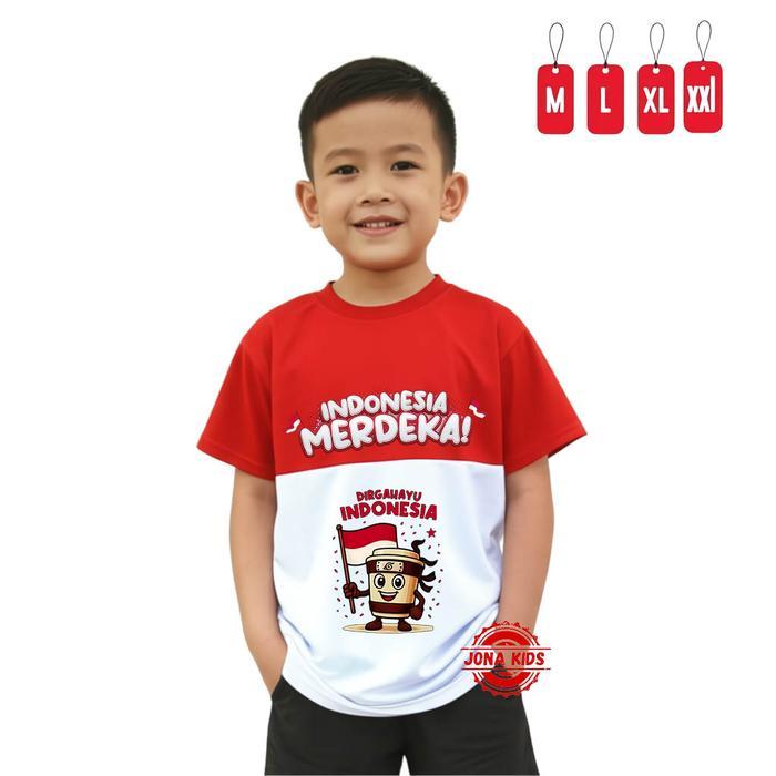 Baju Atasan Anak Merah Putih 17 Agustus / Kaos Anak Merah Putih