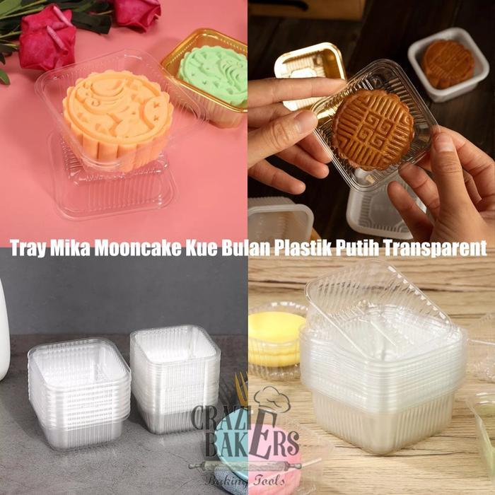 Tray Mika Mooncake Kue Bulan Plastik Putih Transparent Co
